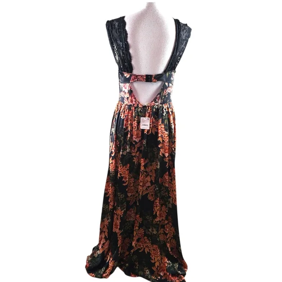 Free People X Revolve Bad For You Lace Maxi Bodysuit Dress In L NWT - Picture 6 of 12